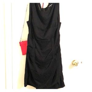 Sleeveless black cocktail dress
